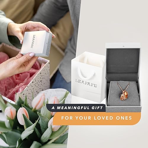 Miniatura 6 de Leafael Wish Stone - Collar con dije chapado en oro rosa de 18 quilates con cristales de Swarovski joyería de piedra natal 18 pulgadas  2 pulgadas