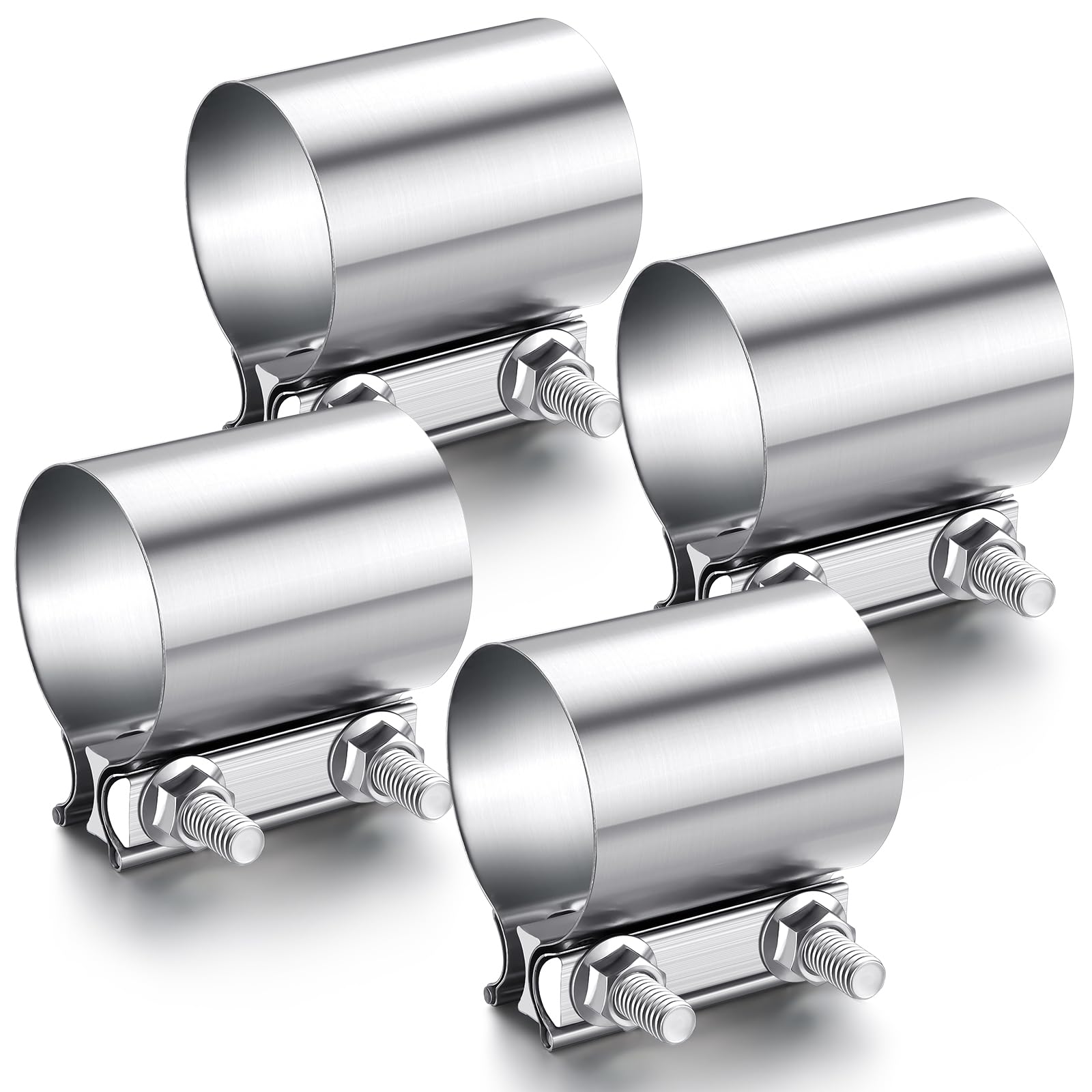 MorningRo 4 Pcs 2.25 Inch Exhaust Clamp