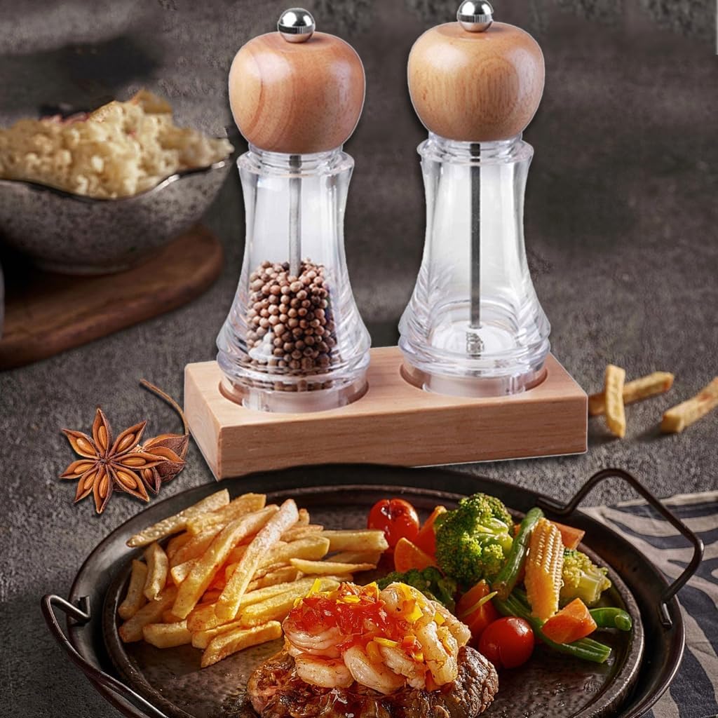 Refillable Manual Salt Grinder Peppers Mill Grinder with Adjustable Coarse