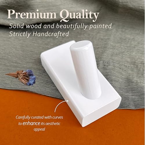 Miniatura 2 de Paquete de 4 ganchos de pared de madera para colgar, ganchos decorativos para colgar abrigos, ganchos para toallas, ganchos de pared para colgar