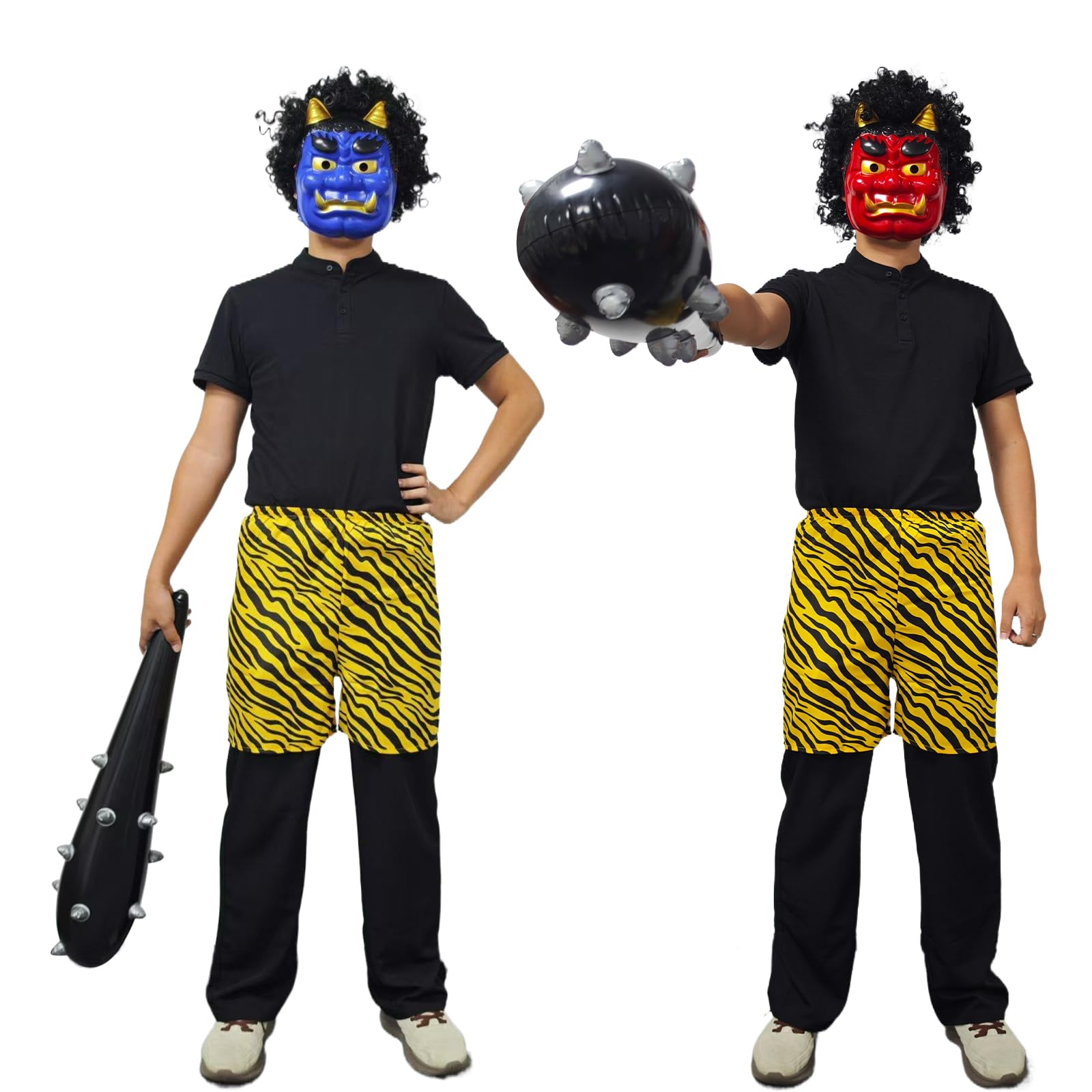 Amazon.co.jp: Meccol 節分 鬼 衣装 鬼 コスプレ 大人 鬼のお面 節分