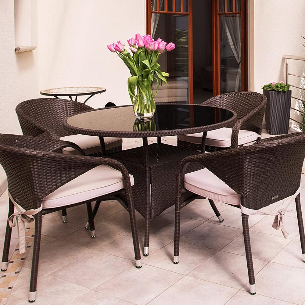 Tapas de plástico para patas de muebles, cubiertas abovedadas semiesféricas, insertos de patas de mesa y sillas, tapones de PVC acanalados, paquete de 4