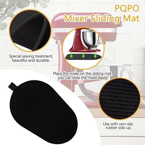 Miniatura 3 de Alfombrilla deslizante para batidora de pie Kitchenaid con 2 utensilios de cocina de silicona, alfombrilla deslizante compatible con accesorios de