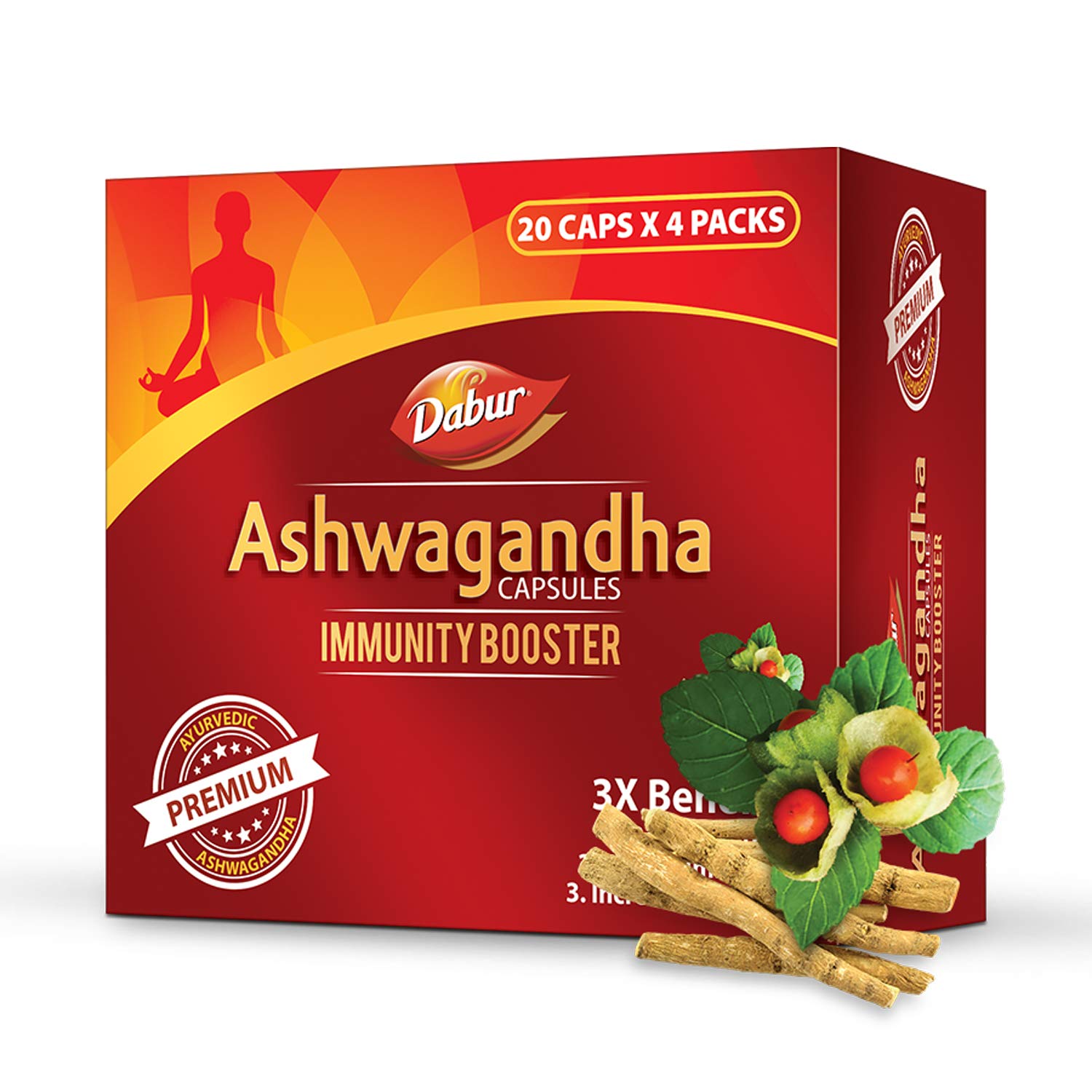 DABUR Ashwagandha Immunity Booster - 20 Capsules (Pack of 4) (B08C5VN9S8) Amazon Price History, Amazon Price Tracker