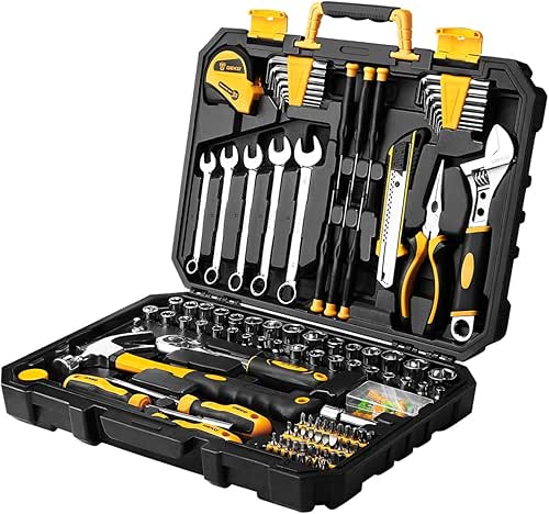DEKOPRO 158 Piece Tool Set-General Household Hand Tool Kit,Auto Repair