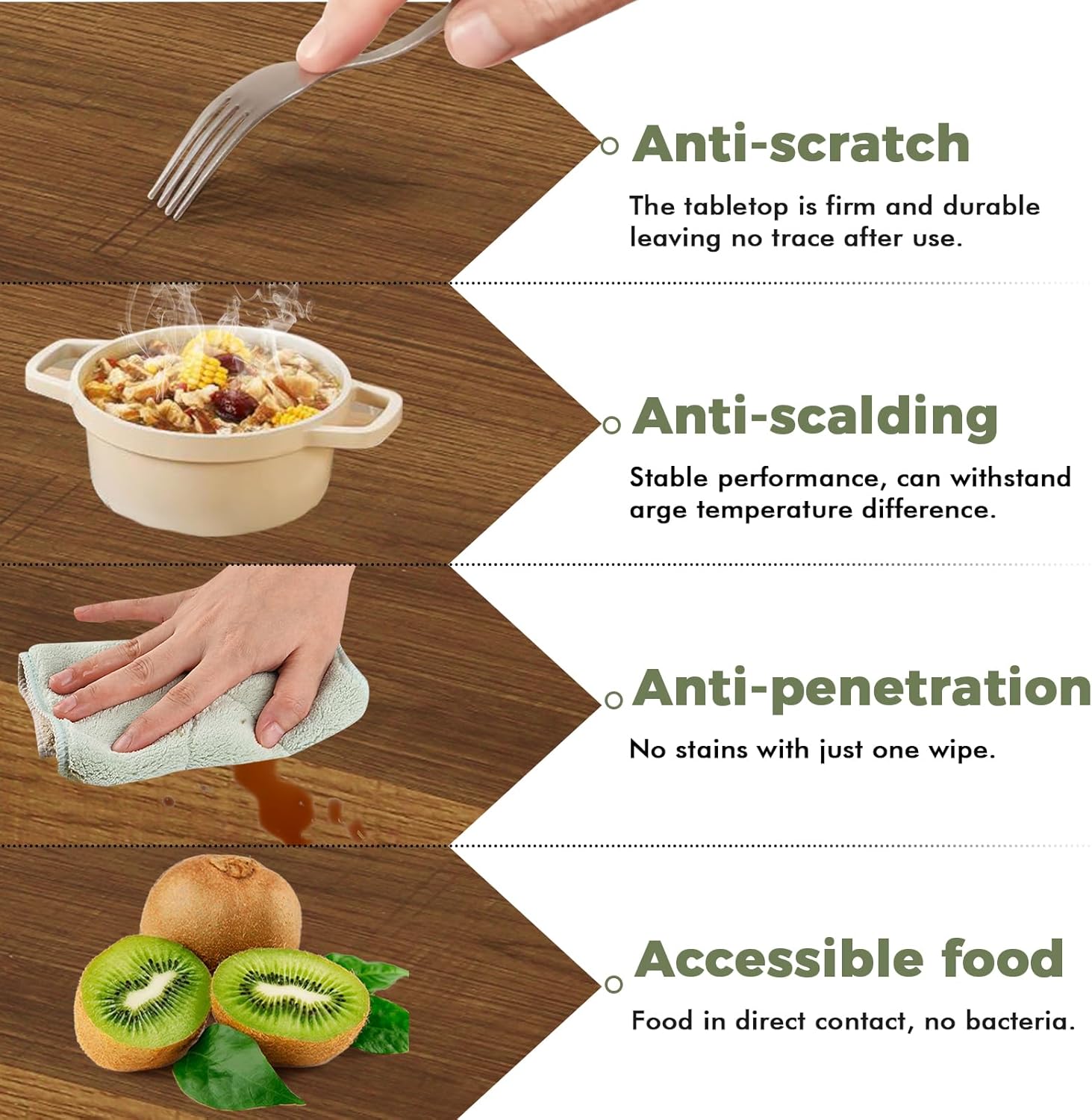 STHOUYN Farmhouse Rustic Extendable Dining Room Table for 8 10, 70.9" (86.6") x 31.5", Rectangular Dinner Table for 6-10, Mid Century Modern Expandable Retractable Wooden Kitchen Table (Brown)