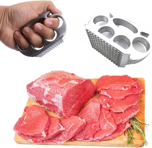Syfunlv Meat Tenderizer Hammer,Metal Meat Hammer,Aluminum Alloy Steak Metal Mallet Kitchen Tool,Strong Durable Meat Tenderiser Mallet or Masher,Great for Steak Mince Chicken & Fish