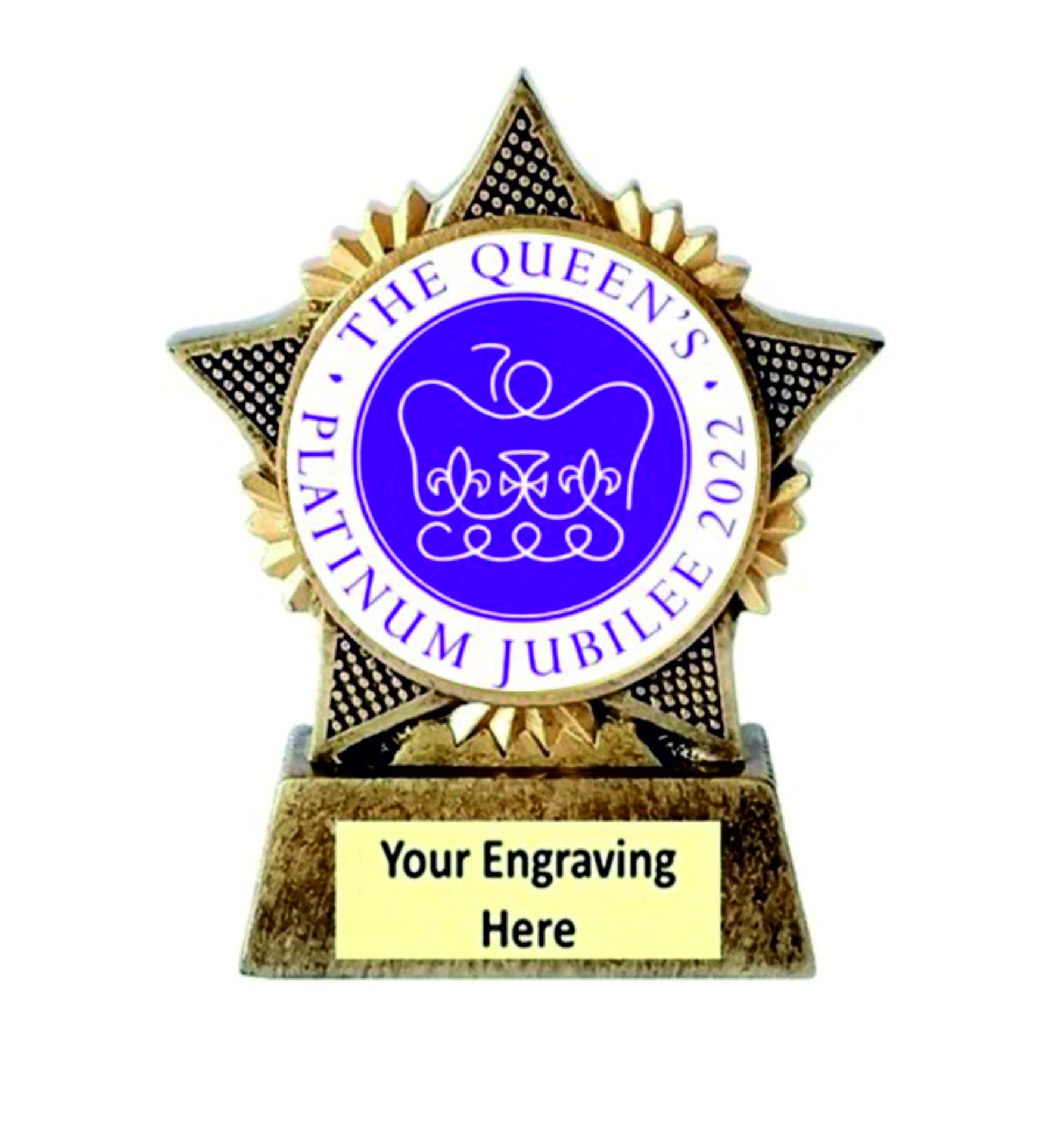 TroShow Employee Of The Month Antique Silver Gold trophy award 120mm free Engraving