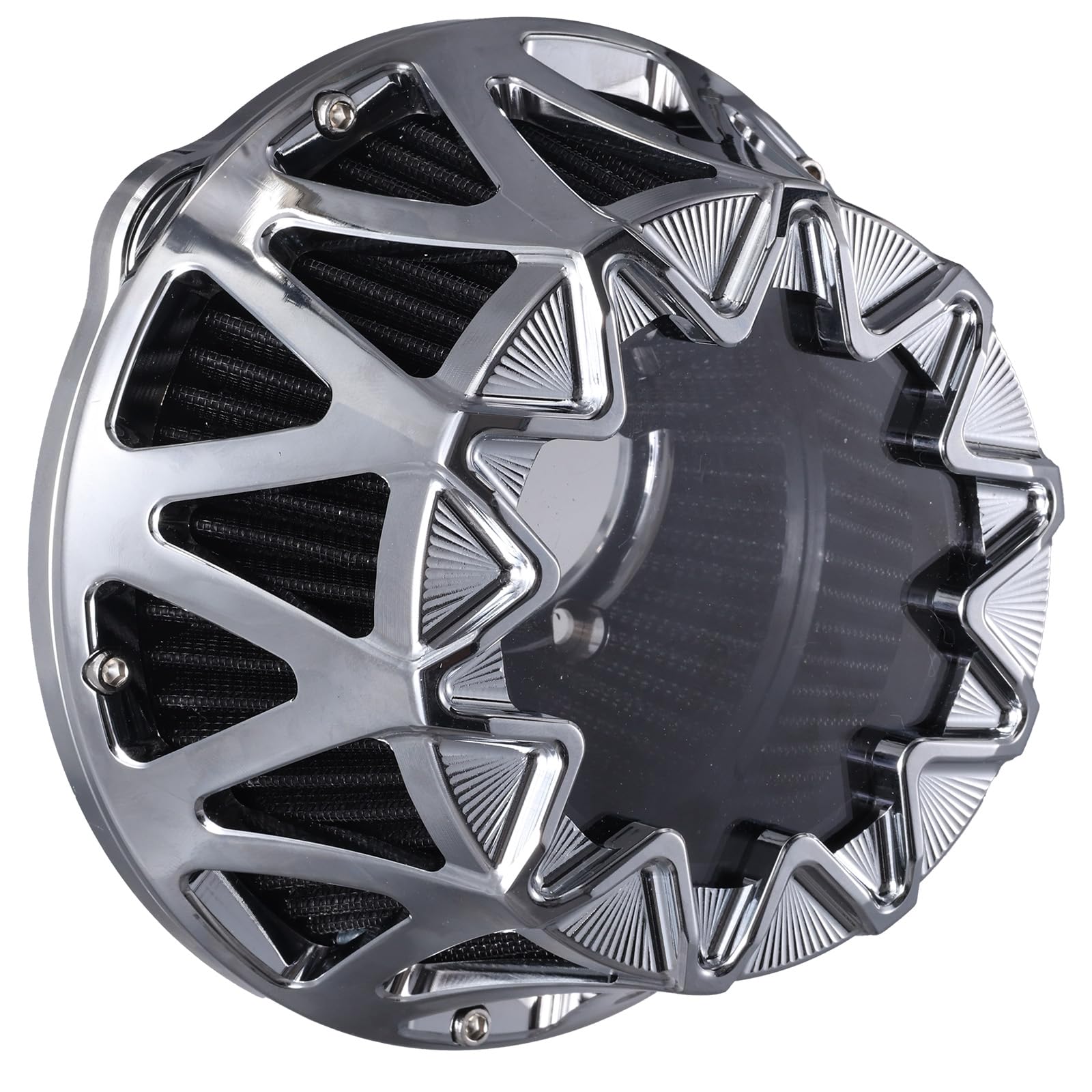 Photo 1 of Motorcycle Air Filter Cleaner for Harley Davidson Performance Intake Sportster XL 1200 883 Iron 48 Roadster 1991-2020 Chrome