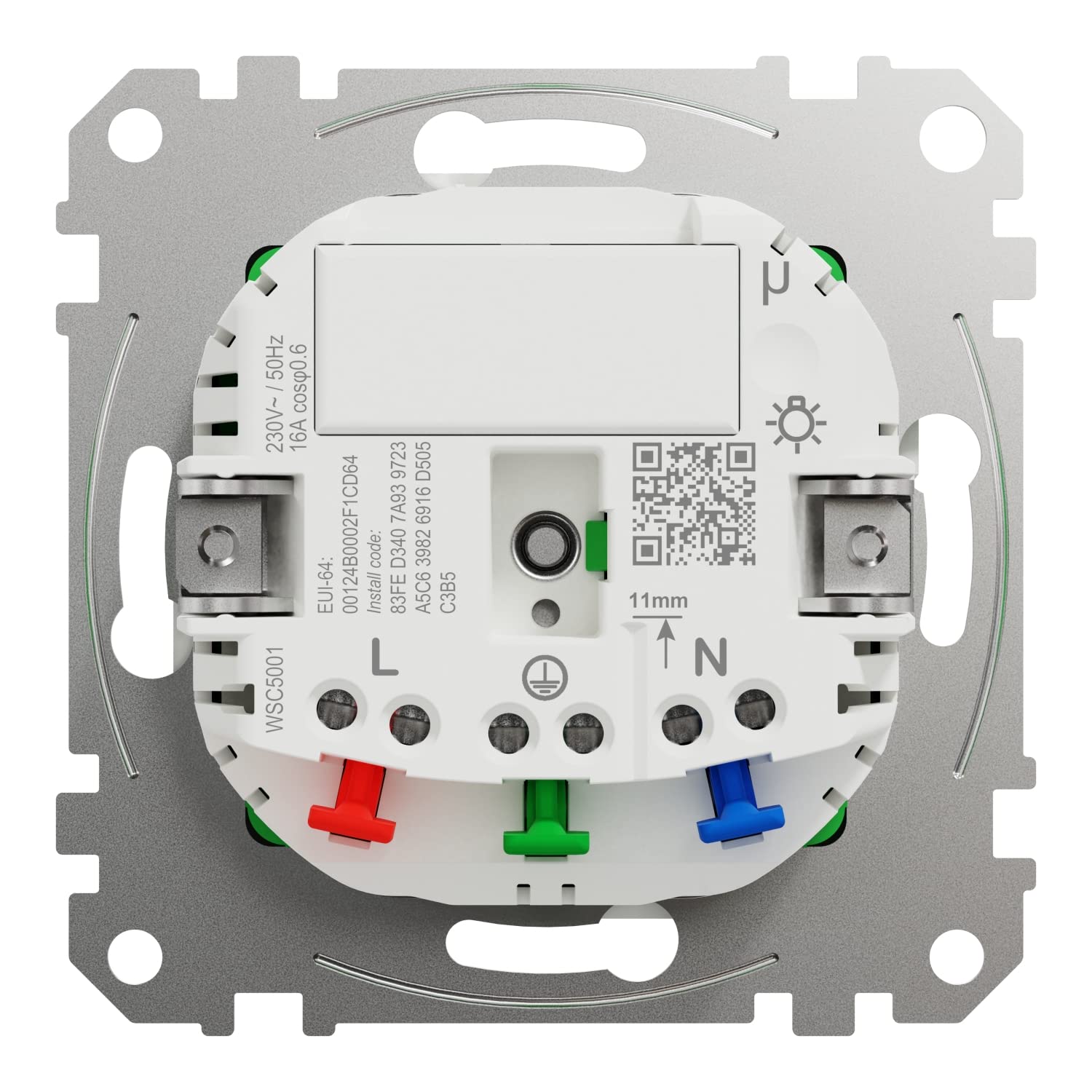 Schneider Electric Merten Connected MEG2380-0325 - Presa Schuko Smart Home WiFi, 16A, sistema M, Alexa, Google Home, bianco attivo lucido