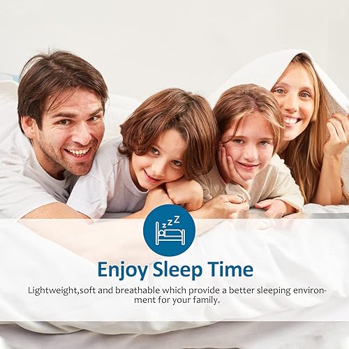 Miniatura 8 de Dafinner Manta de plumón tamaño California King  Edredón de cama extra ligero de verano  Edredón de plumón de ganso 90% real, edredón delgado