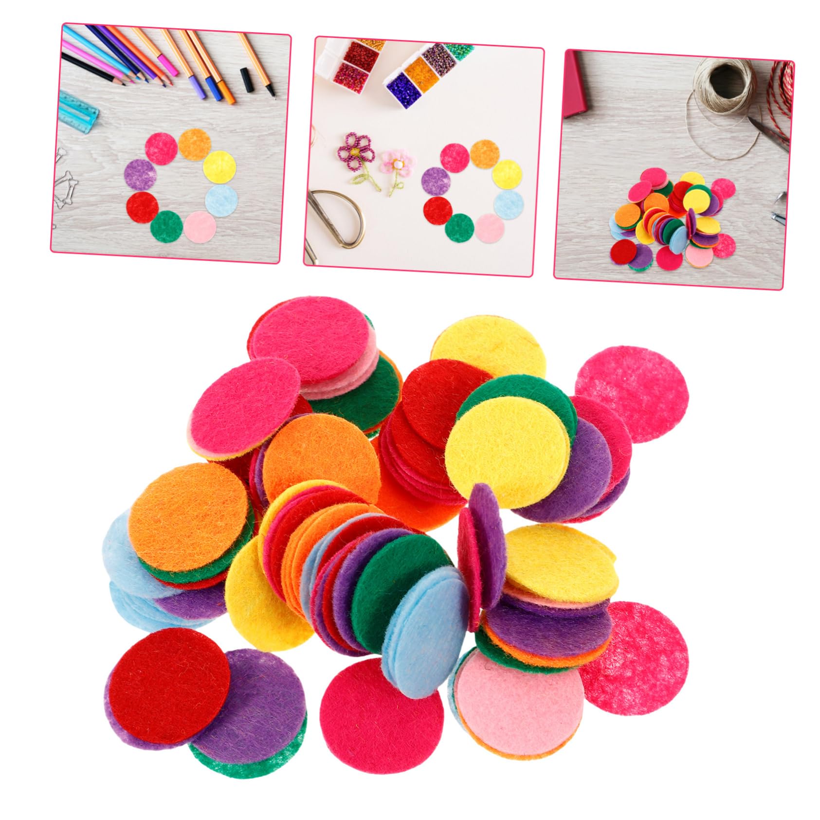 Gadpiparty Cercles En Feutre Non Tissé 2,5 Cm Pour Bricolage 100 Pièces Couleurs Mélangées Fournitures Diy Artisanat Projets Créatifs Décorations