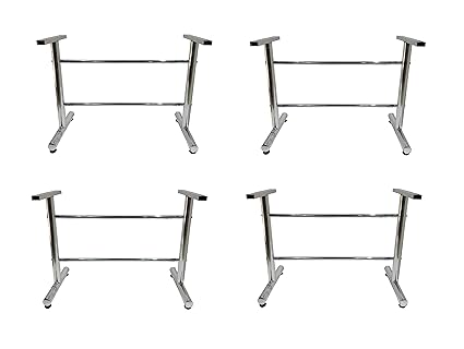 P P CHAIR Chrome Steel Table Stand Without Glass of Size 3FT (4PC)