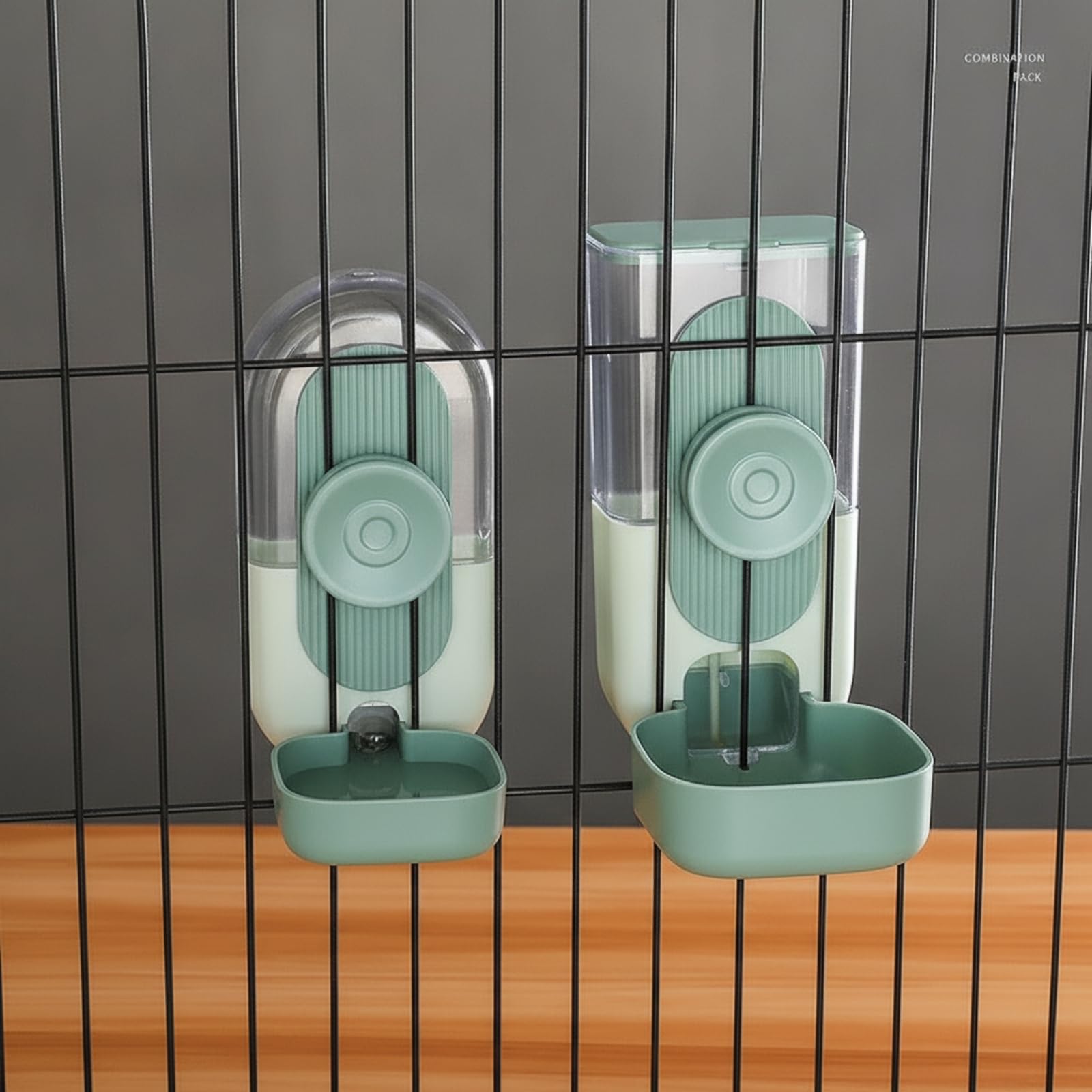 Colcolo Distributore d'Acqua Mangiatoia E Abbeveratoio per Pet a Flusso Continuo per Crocchette Serbatoio Trasparente in Plastica Resistente Fissaggio Adatto per Cani Gatti Conigli
