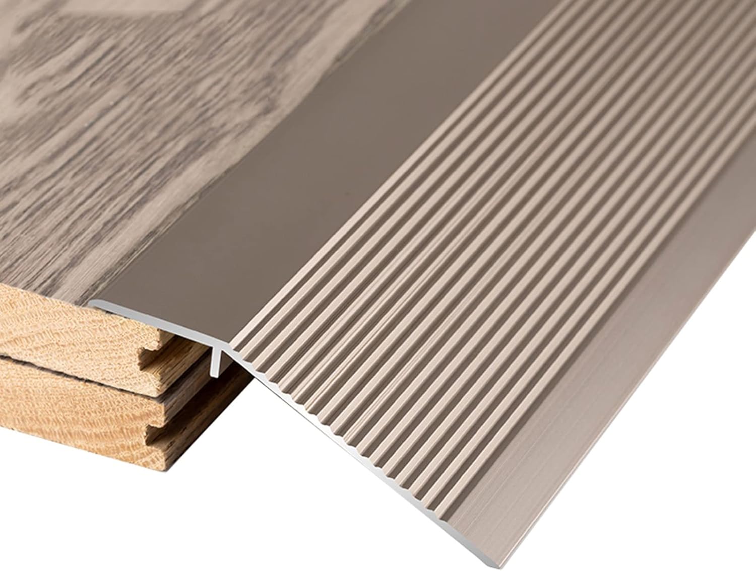 Floor Transition Strip Floor Divider Strip, Aluminum Edge for Carpet and Tile,10cm Wide Threshold Ramp Transition Strips for Vinyl/Hardwood/Tile Floors ( Color : Rose Gold , Size : Length 90cm/35in )