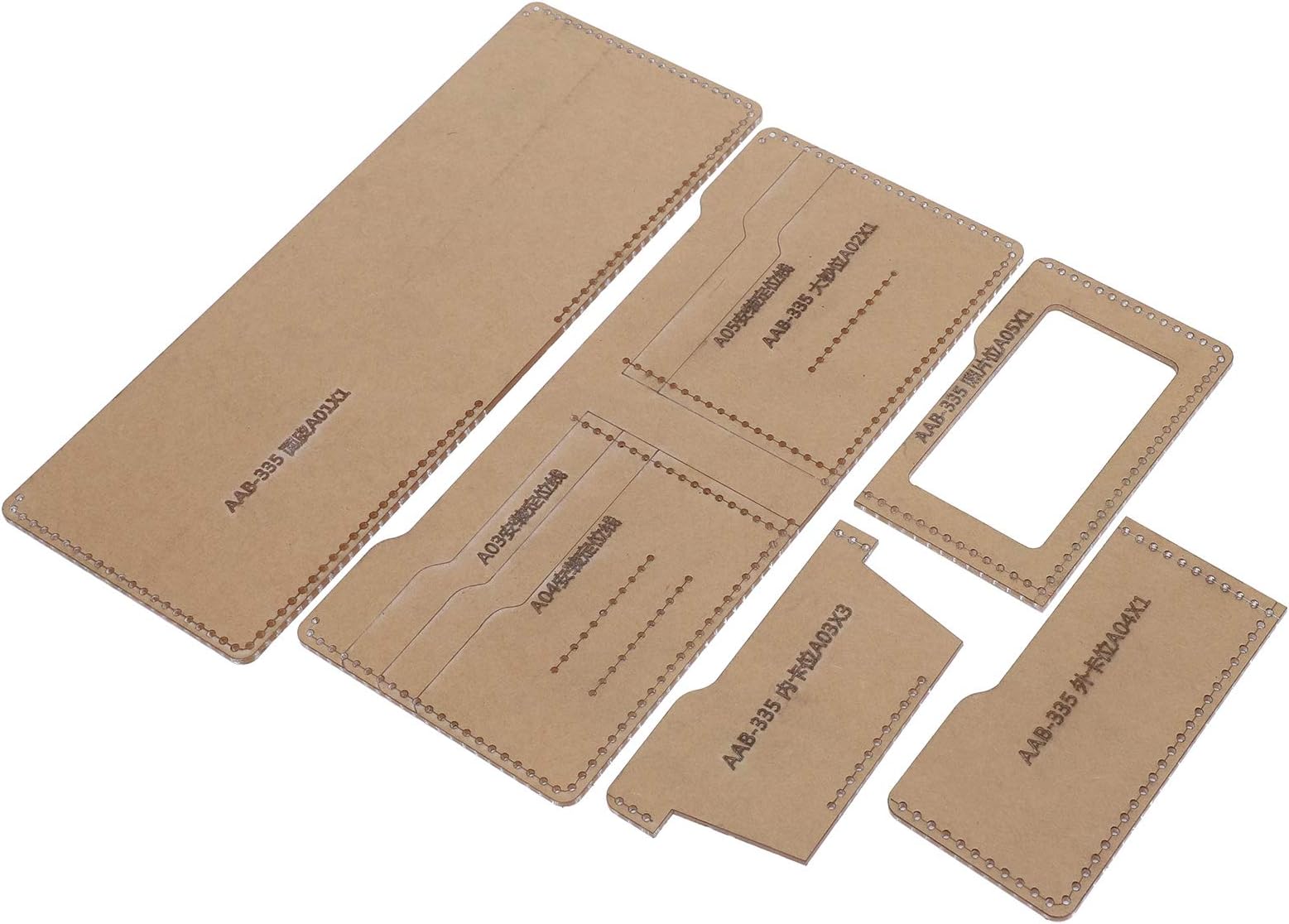 BAENRCY Short Acrylic Template Wallet Leather Pattern