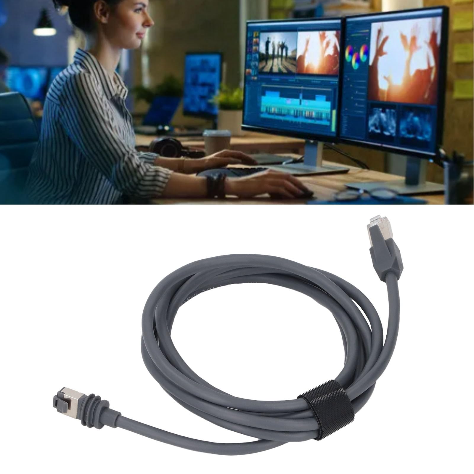 Câble Ethernet RJ45 Internet par Satellite pour Gen 3 10 M 33 Pieds 26 AWG 1200 Mbps Haute Vitesse étanche aux Intempéries avec Connecteur RJ45 pour Internet par Satellite