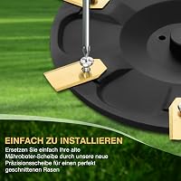 Set 6 cuțite FourShow compatibile cu robotul de tuns iarba Segway Navimow i105E, i108E, i110E, i205 AWD, i208 AWD disc de tăiere 4