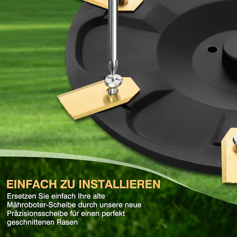 Set 6 cuțite FourShow compatibile cu robotul de tuns iarba Segway Navimow i105E, i108E, i110E, i205 AWD, i208 AWD disc de tăiere