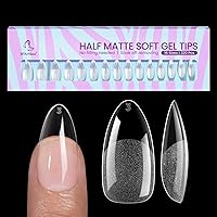 Vista 12 de BTArtbox - Puntas de uñas acrílicas transparentes francesas, 500 piezas de media cubierta, uñas postizas/falsas con estuche para salones de uñas