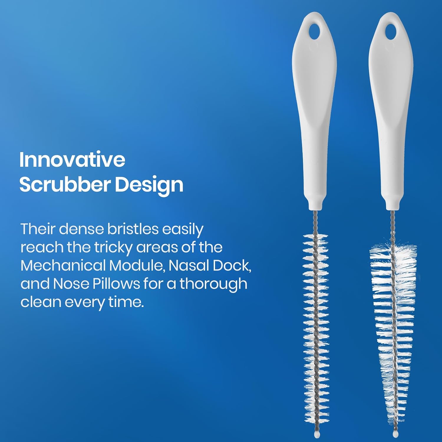 Calvana Nasal Irrigation System Cleaning Kit, Compatible with Navage Nasal Irrigation System, Includes C-Clip, U-Tube, 2 Cleaning Brushes, Removes Residual Buildup image 3