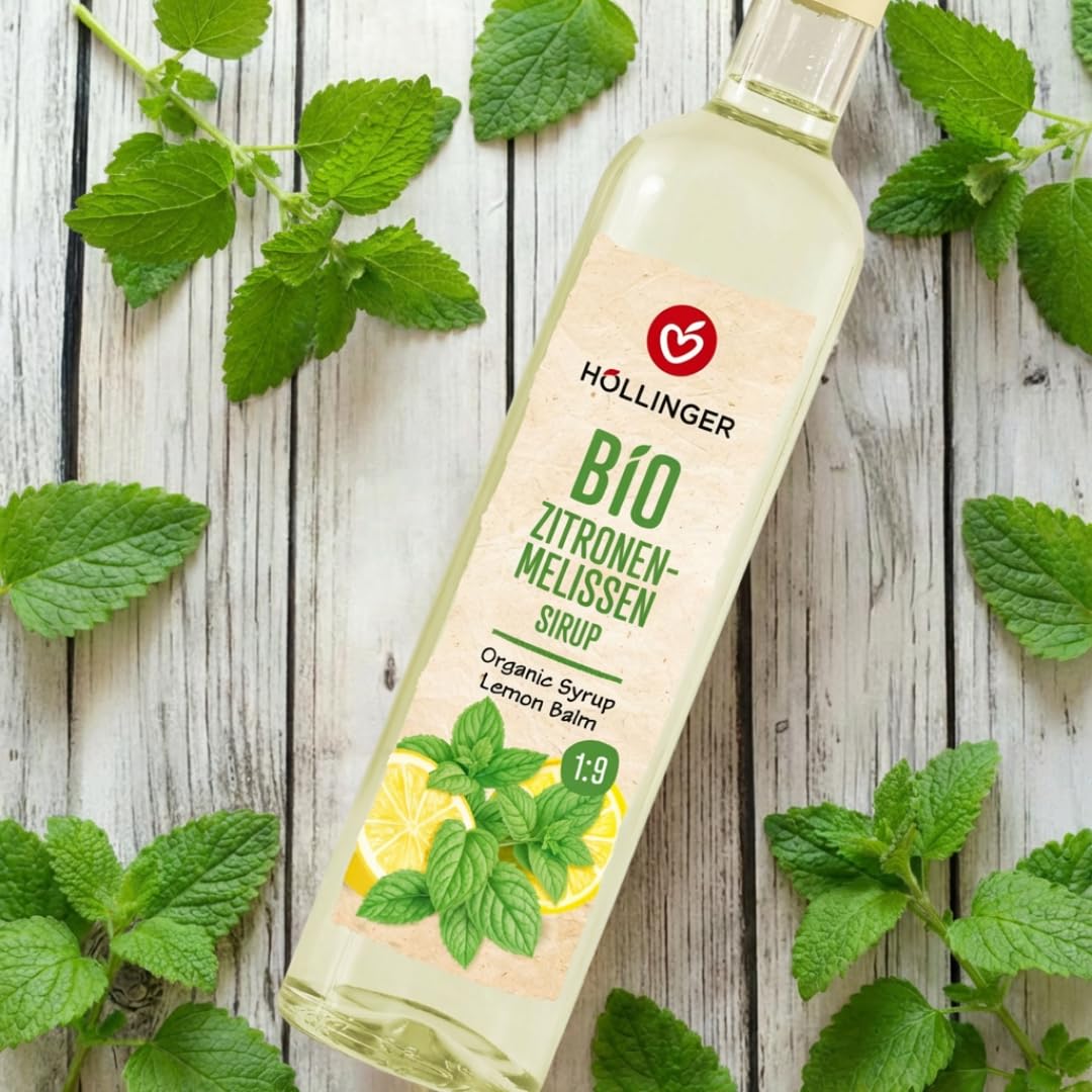 Höllinger Sciroppo Biologico Melissa e Limone, 3x500ml, Concentrato 1:9
