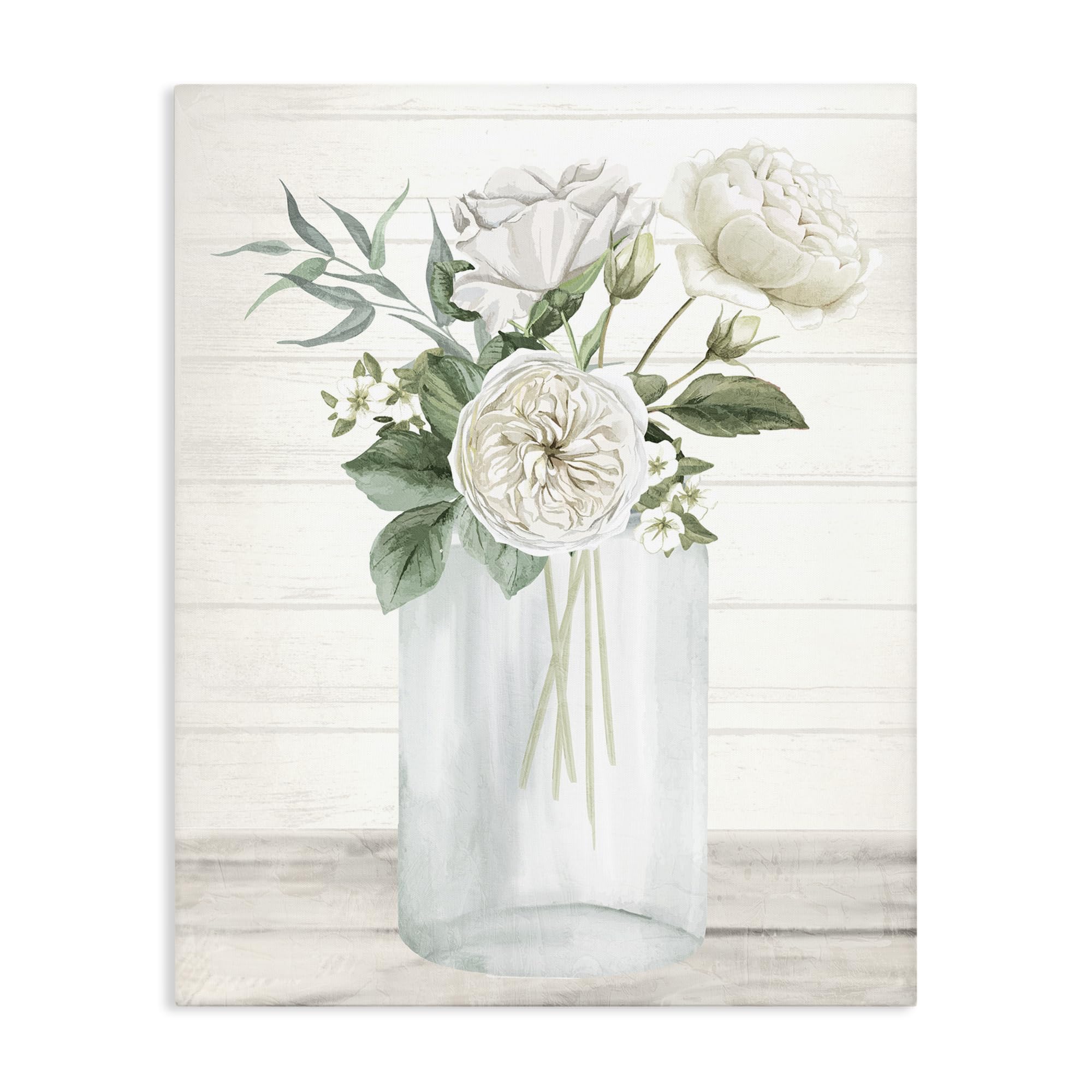 Stupell Industries Patience Flower Vase Bouquet 'Patience Flower Vase', Canvas Art, 16 X 20, Ready To Hang Picture Décor, Usa Made, By Artist Kim Allen