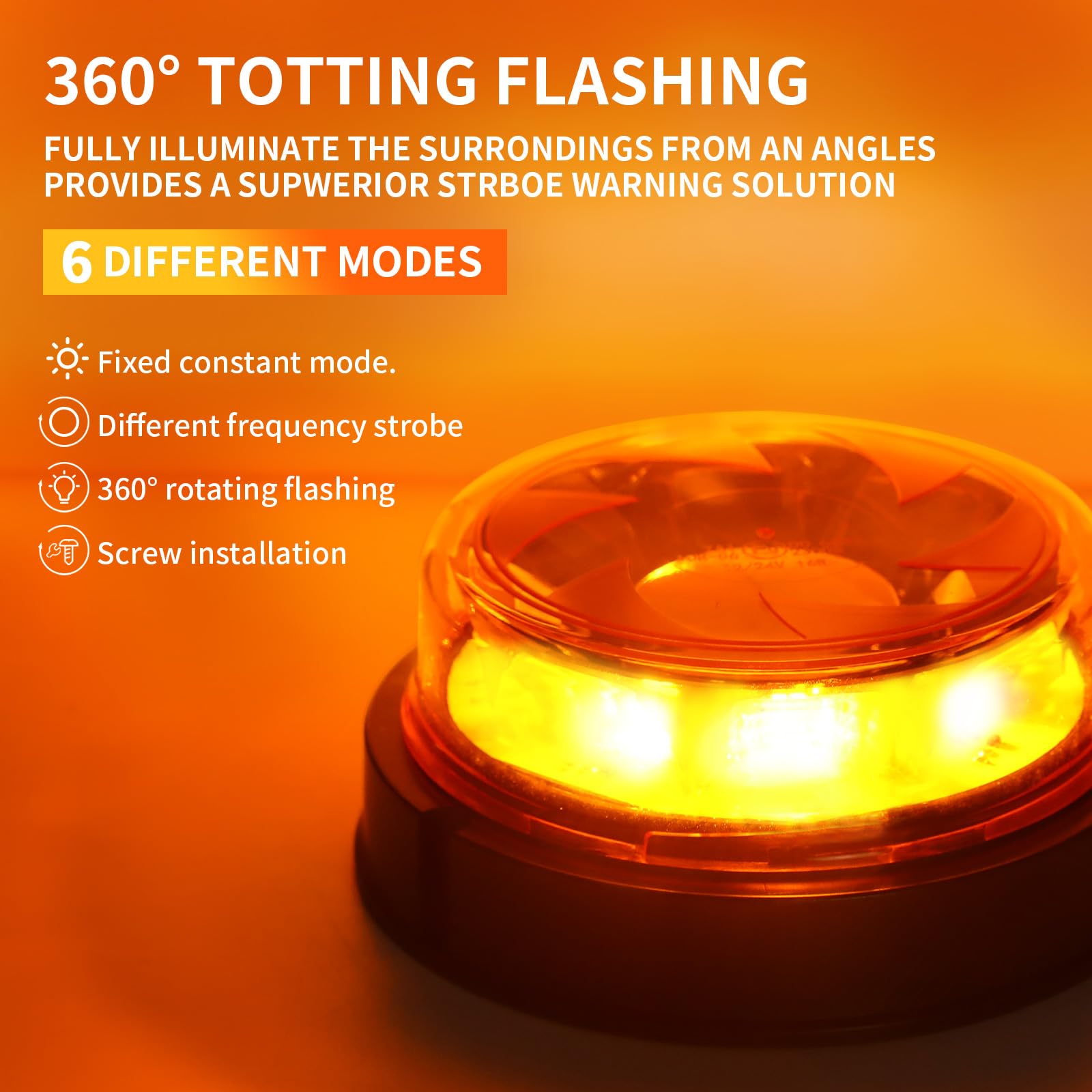 Luci Di Avvertimento LED Ricaricabili - Impermeabili IP67 Con Base Magnetica Per Camion E Camper