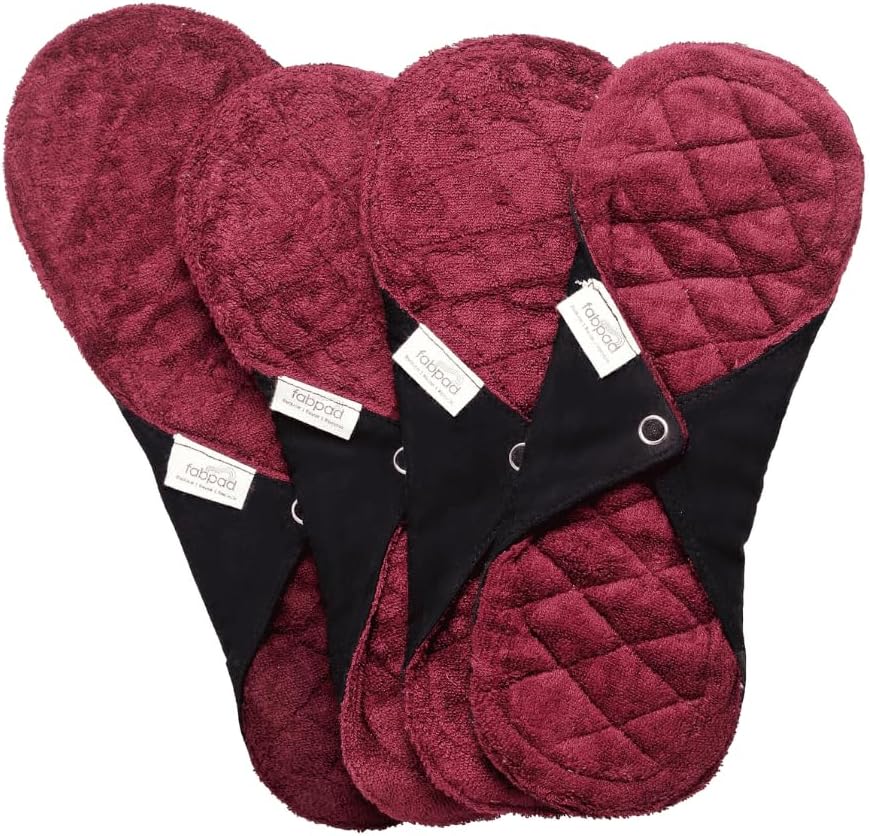 FabPad Reusable Washable Sanitary Cloth Pads Napkins Eco-Friendly Menstrual Hygiene Solutions (Pack Of 4)