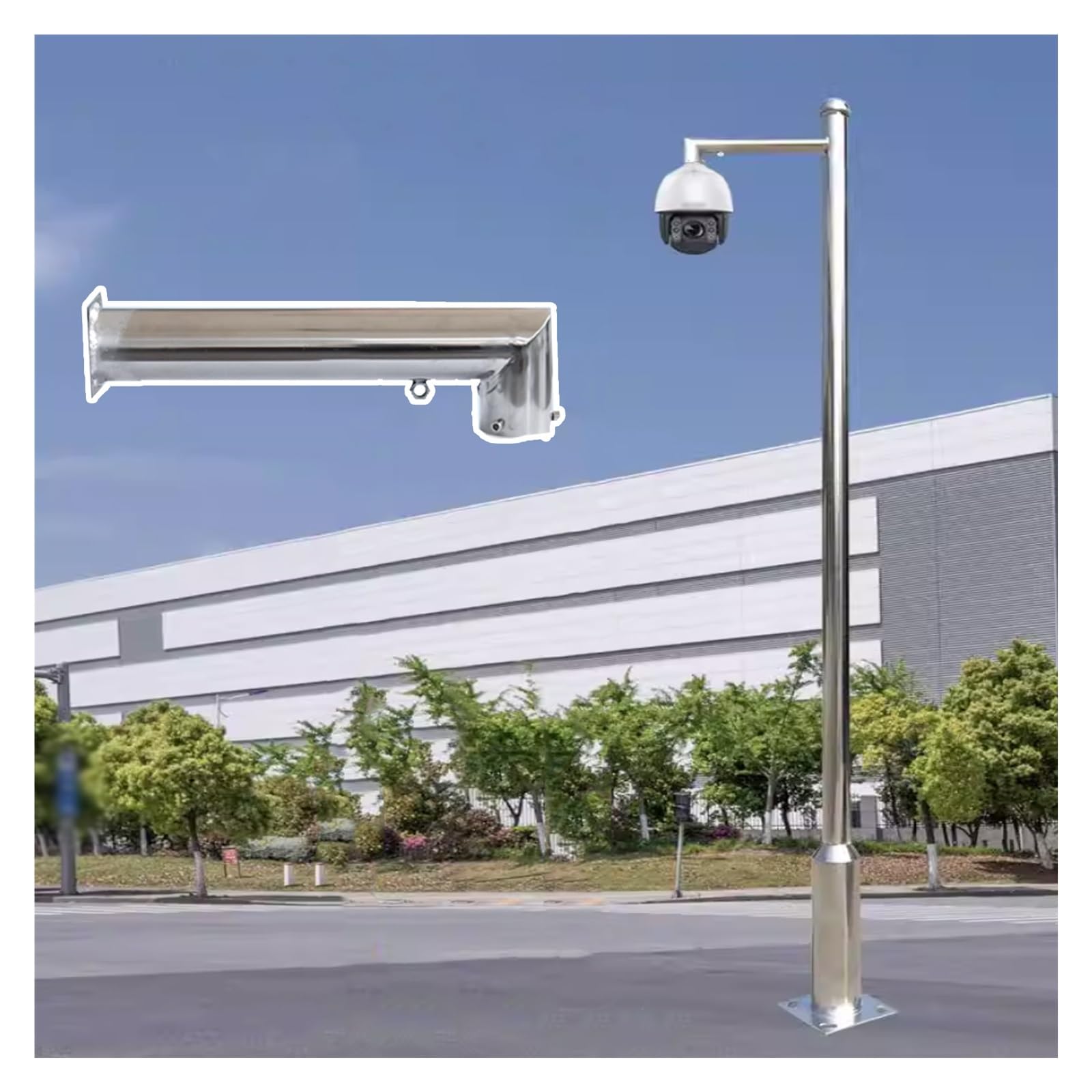 Support de fixation pour caméra vidéosurveillance réglable 250 cm extérieur