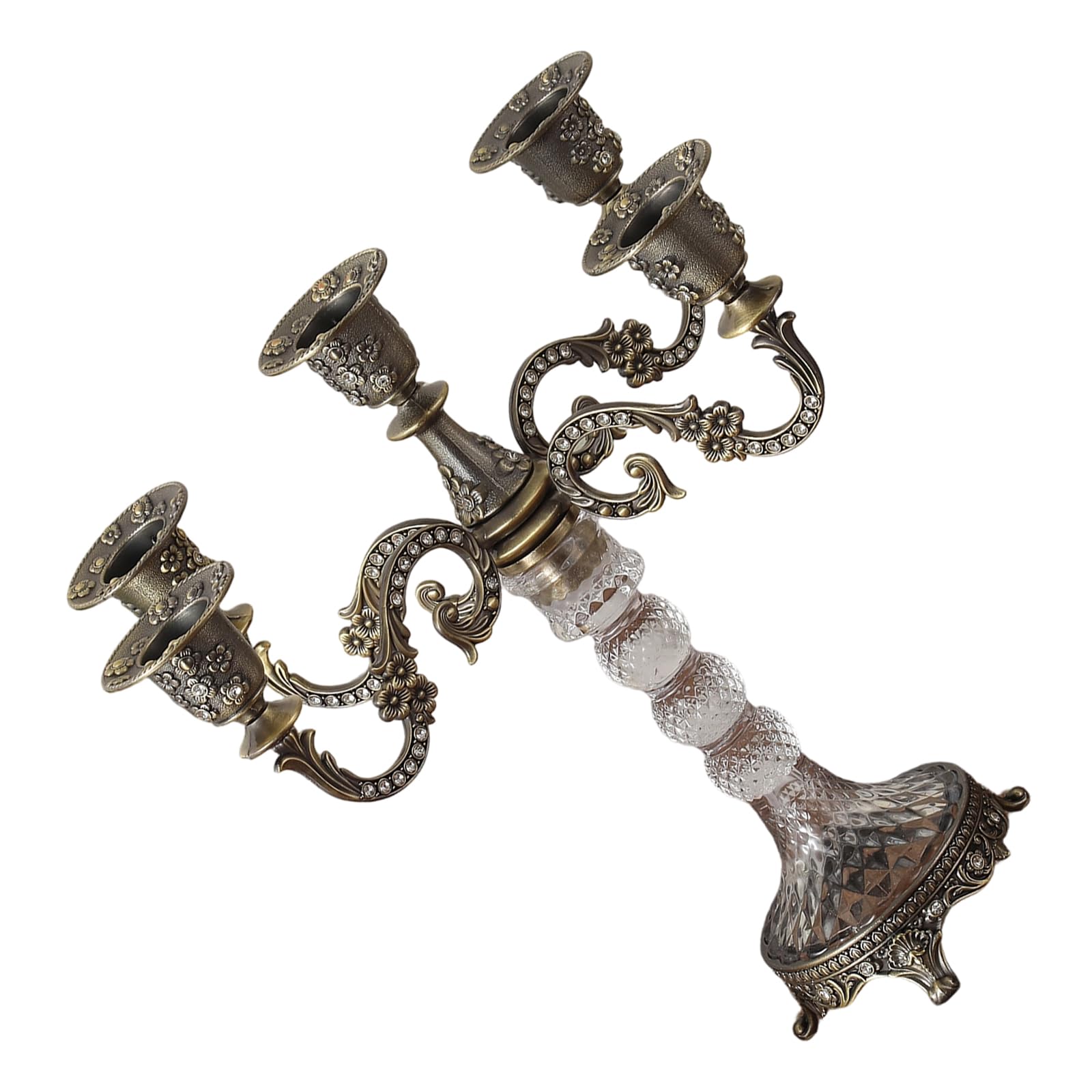 Buxuaaaa Decorative Stands Iron Taper Holders Candelabra Retro Candlestick Holders for Wedding, Table Centerpieces Candlestick Decorative Stand