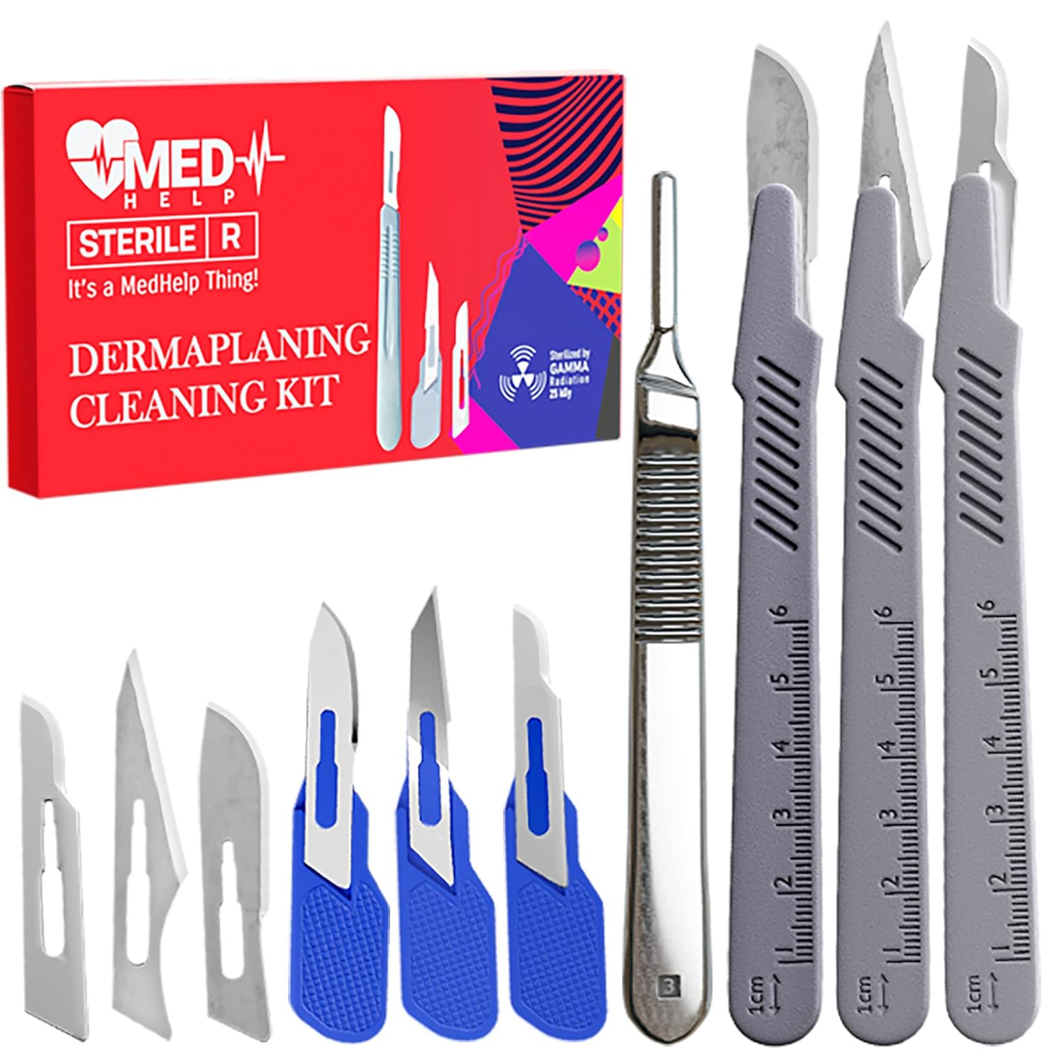 MedHelp Dermaplaning Kit Professional Dermaplane Blades for