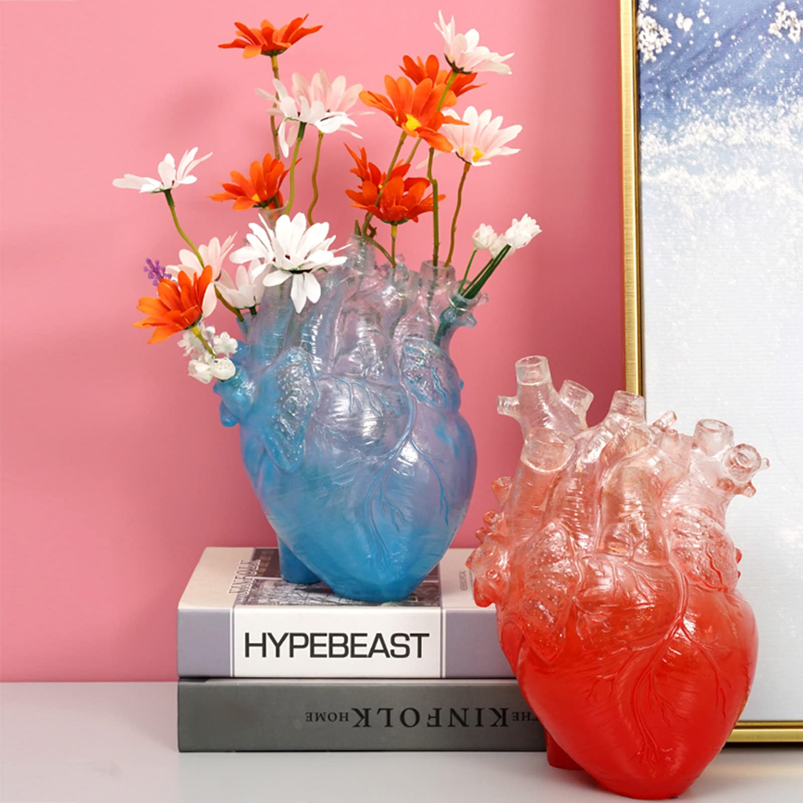 Amazon.com: MANMAOHE Anatomical Heart Shaped Vase - Clear Resin