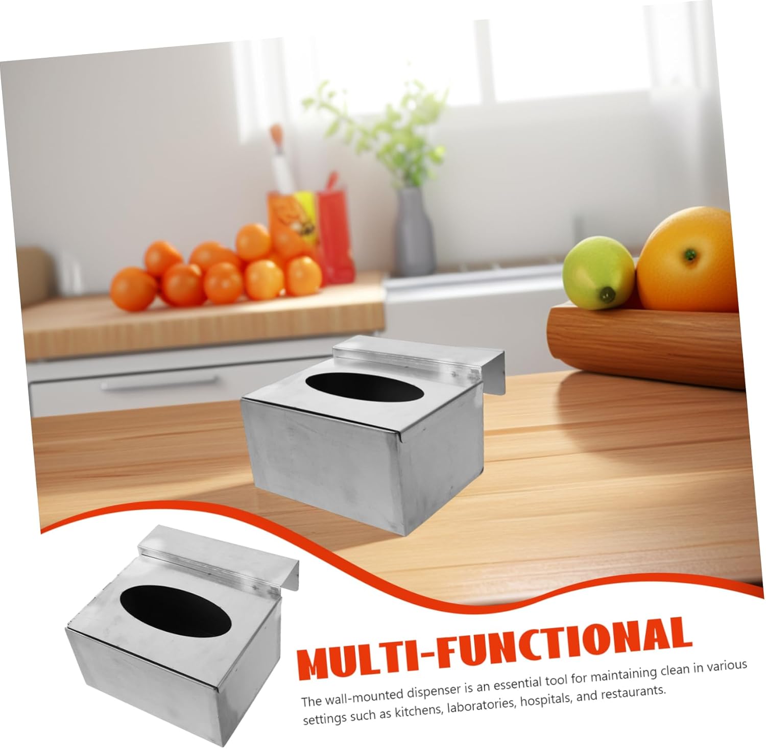 Stainless Steel Glove Box Holder for Wall Mount Hospital Glove Dispenser Storage for Organized Workspaces