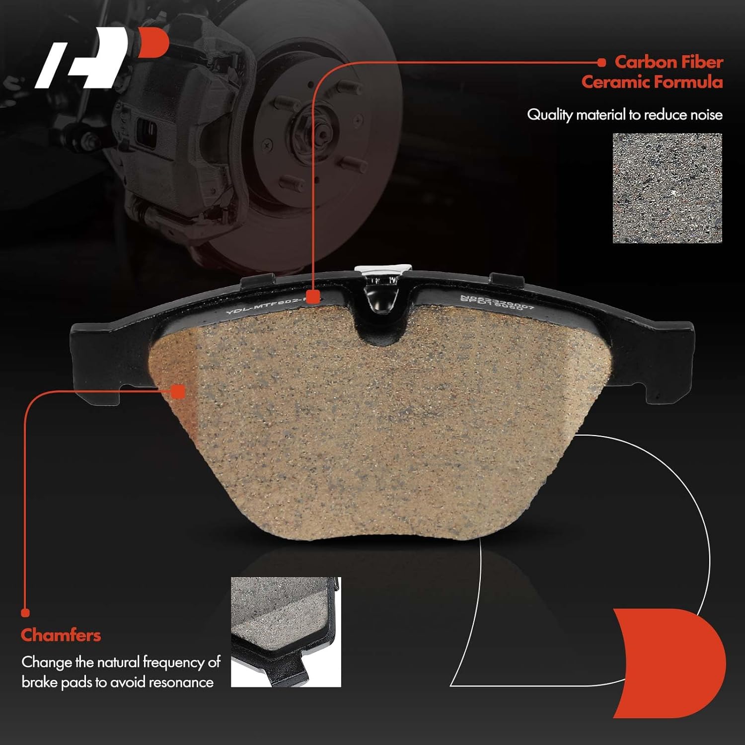 A-Premium 13.70 in (348 mm) Front Drilled and Slotted Disc Brake Rotors + Ceramic Pads Kit Compatible with Select BMW Models - 535d, 535d xDrive, 535i, 535i xDrive, 640i, 640i Gran Coupe, 6-PC Set