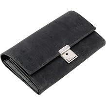 ALASSIO Leather Waiter Wallet 18.5 cm, grey, Classic