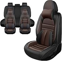 Vista 26 de Fundas de asiento de automóvil de lujo para Ford Bronco Sport 2021-2025, impermeables, suaves, transpirables, de piel sintética, con bolsillos