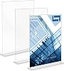 3 Pcs Acrylic Sign Holder, 8.5 x 11 inches Clear Table Menu Display Stand Desktop Display Stand Paper Holder Table Top Sign Holder Suitable for Restaurants, Office, Home, Store 3PCS-Acrylic