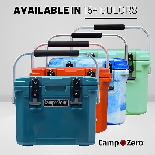 Miniatura 6 de CAMP-ZERO Enfriador de 10  10.6 cuartos de galón con 2 portavasos moldeados y mango de aluminio plegable