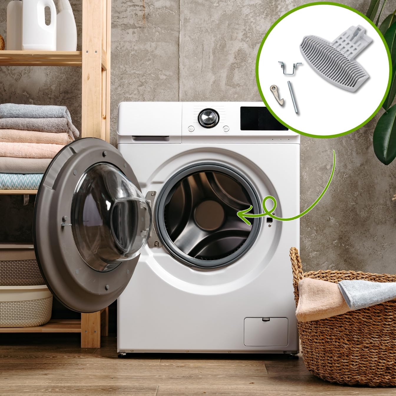 HOTPOINT sl75pwdaiuk Waschmaschine WHITE TÜRGRIFF KIT