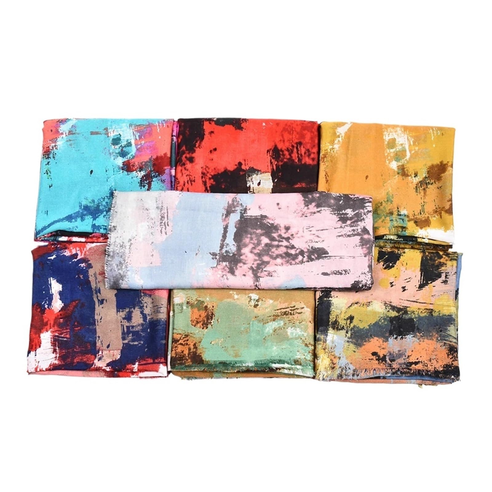 Generico Compatibile con sciarpe da donna, sciarpa stampata in lino e cotone graffiti, scialle colorato, bohémien, accessori