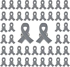 WANDIC 50 Pcs Ribbon Pins Metal Badges with Butterfly Buckle Decoration Pins in Different Colours for the Public Ribbon Conscience, Metal