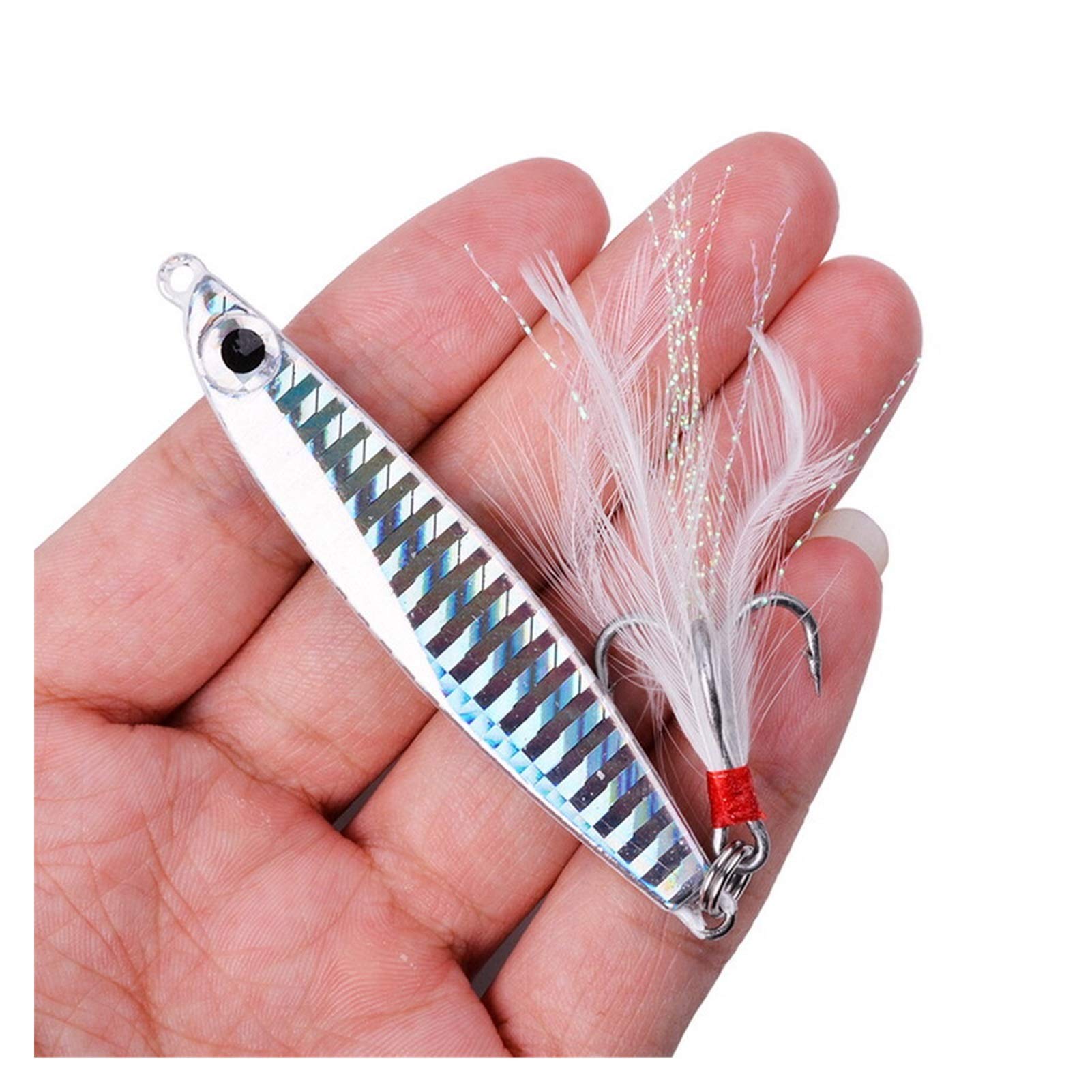 12 pièces leurres en métal 7g 12g 17g 22g 30g gabarits en métal cuillère de pêche appât coulant leurre gabarits Vibration Lame for brochet Bar pêche en mer