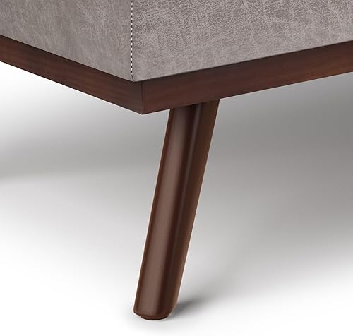 Miniatura 196 de SIMPLIHOME Owen - Bandeja rectangular moderna de mediados de siglo de 34 pulgadas de ancho, otomana pequeña para almacenamiento de mesa auxiliar, en