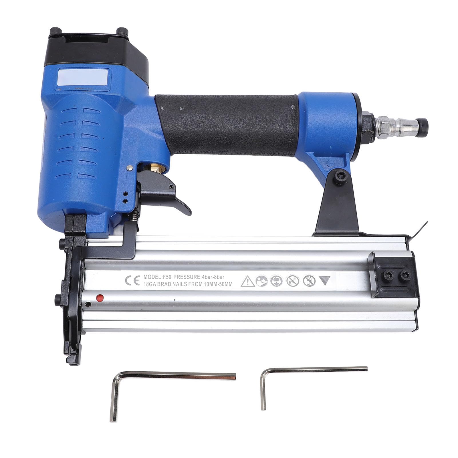 Walfront Cloueur Pneumatique Brad Nailer Pistolet à Clous Pneumatique pour le Travail du Bois avec Poignée Ergonomique Légère pour Clous Brad de Calibre 18 3/8 5/8 1 1,25,5 2 Pouces