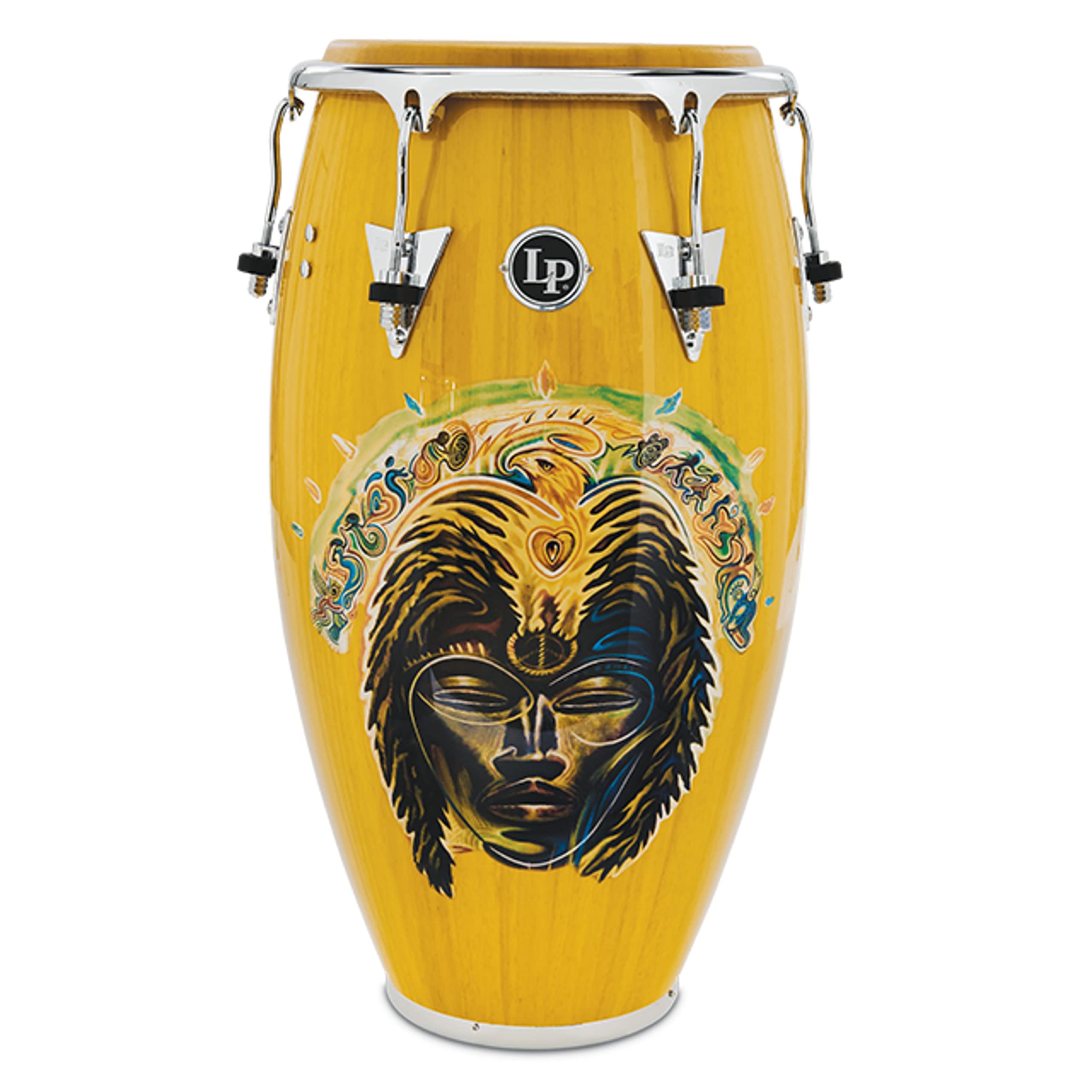 Latin Percussion Conga Santana Africa Speaks Tumba 12,5" LP552X-SAS, Giallo vibrante, Hardware cromato