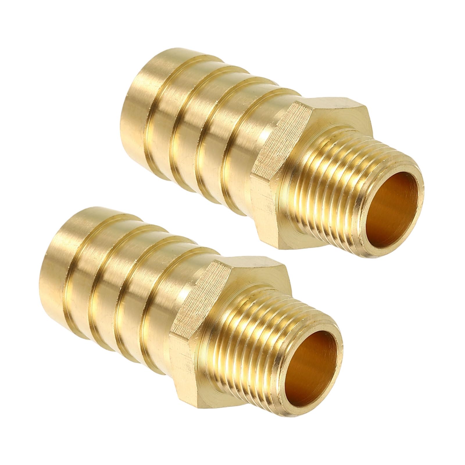 Kozelo 2pcs Brass Hose Barbs Fittings 16mm Hose Barbsto 7mm NPT Male
