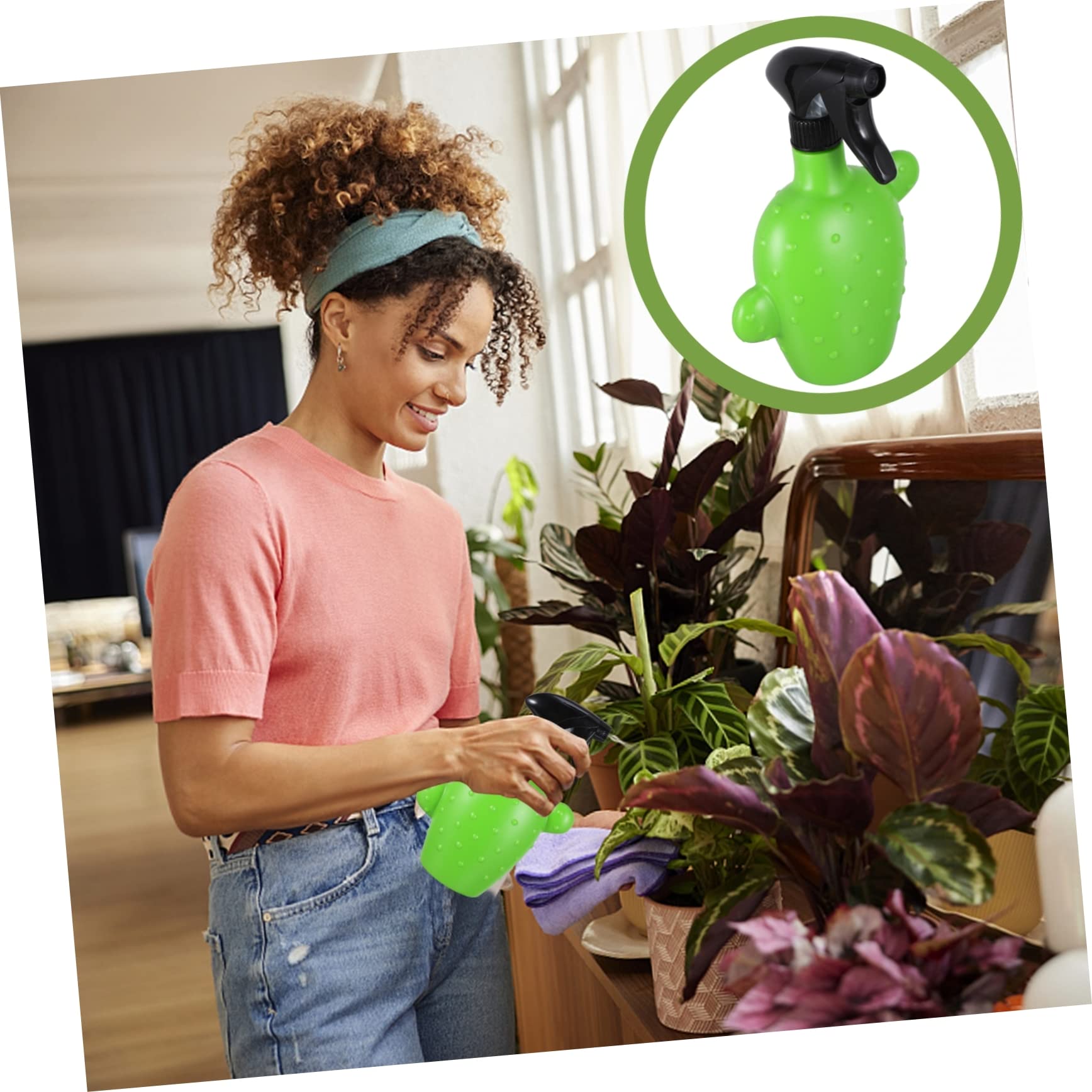 ABOOFAN 3pièces Bouteille Pulvérisateur Forme De Cactus Pour Arrosage Et Jardinage Outil Pratique De Jardinage Pour Plantes Intérieur Et Extérieur