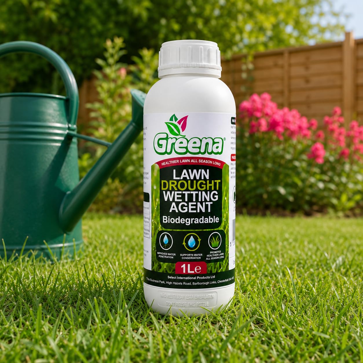 Greena Lawn Rescue Drought Wetting Agent 1L for Dry Lawns & Grass
