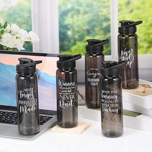 Miniatura 4 de Rtteri 10 piezas de regalos de agradecimiento a los empleados, botella de agua de plástico de 24 onzas para hombres y mujeres, regalos inspiradores